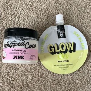 VS PINK coconut face mask & clay citrus face mask